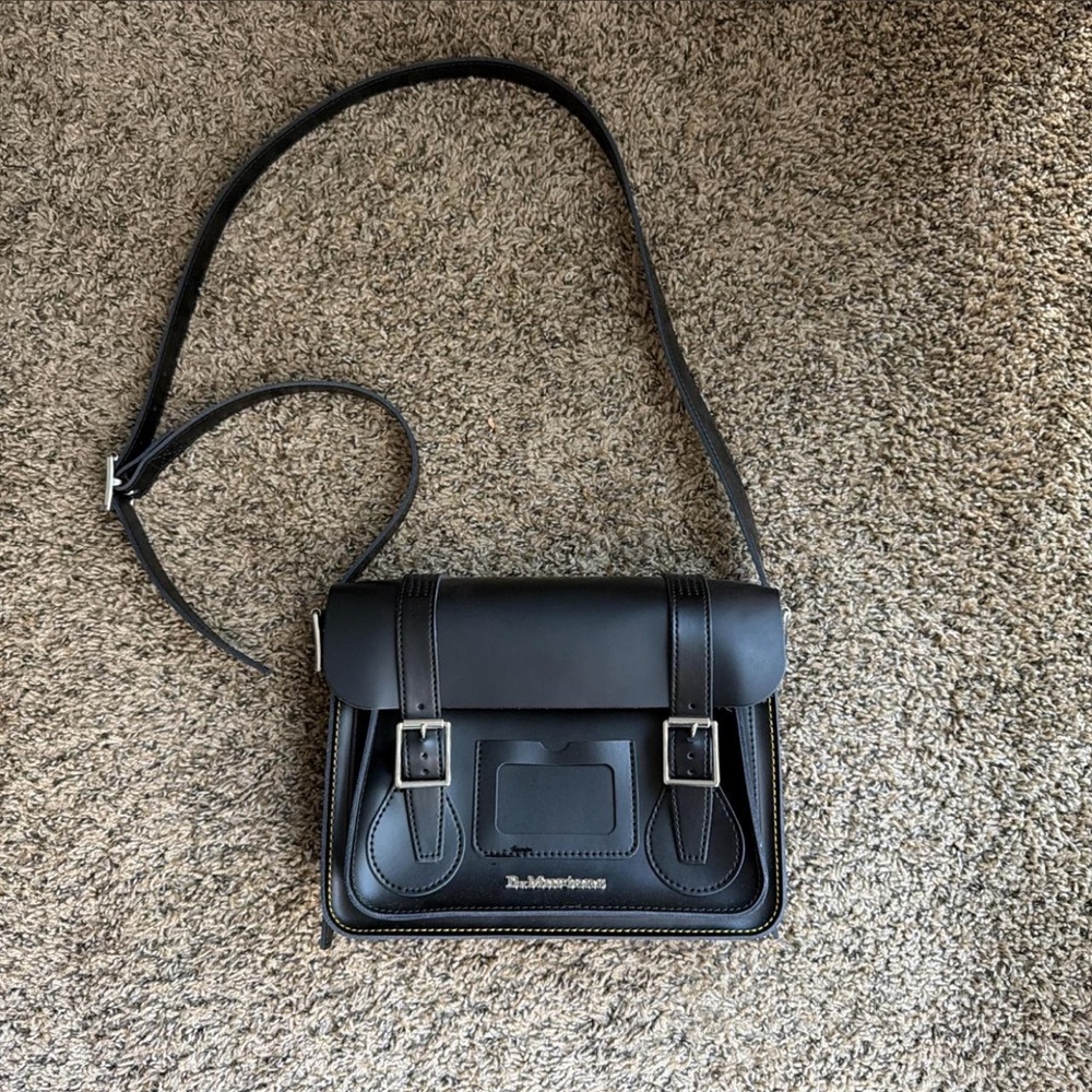 Dr. Martens Black Leather Satchel